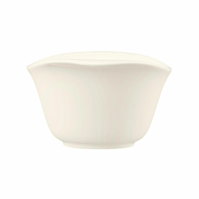 Seltmann Weiden Zoé Fine Diamond Eventbowl Oval, Schüssel, Schale, Porzellan, Creme Uni, 380 ml, 001.746251