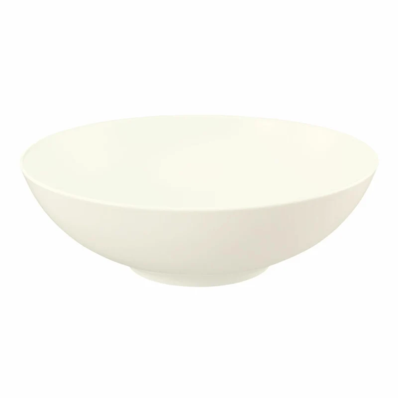 Seltmann Weiden Zoé Fine Diamond Schüssel Rund, Schale, Porzellan, Creme Uni, Ø 30.4 cm, 001.746254