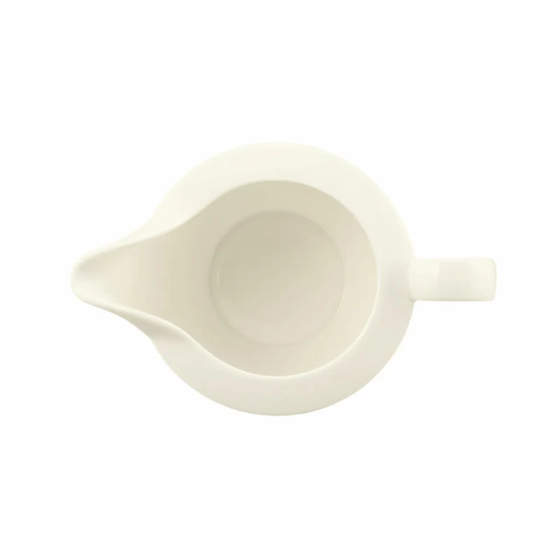 Seltmann Weiden Zoé Fine Diamond Sauciere, Saucenkanne, Soßenkanne, Porzellan, Creme Uni, 450 ml, 001.746258