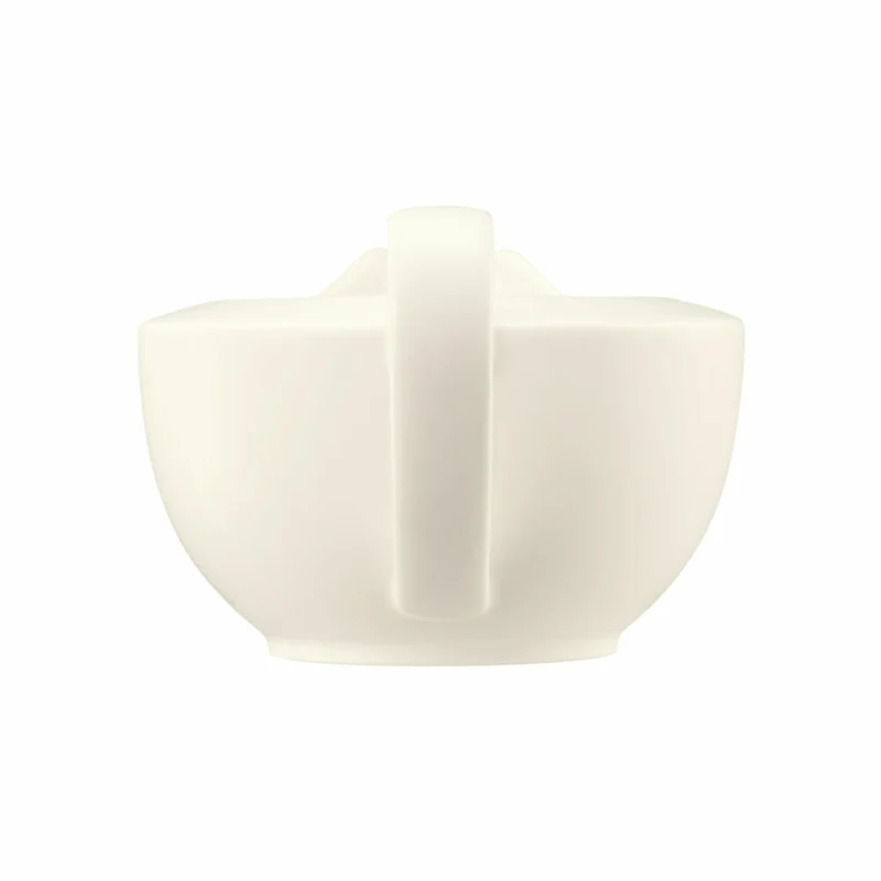 Seltmann Weiden Zoé Fine Diamond Sauciere, Saucenkanne, Soßenkanne, Porzellan, Creme Uni, 450 ml, 001.746258