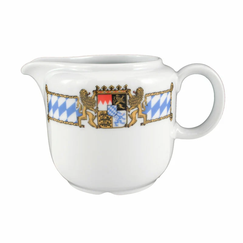 Seltmann Weiden Compact Milchkännchen, Kännchen, Milchgießer, Milchkanne, Porzellan, Bayern Dekor, 230 ml, 001.473244