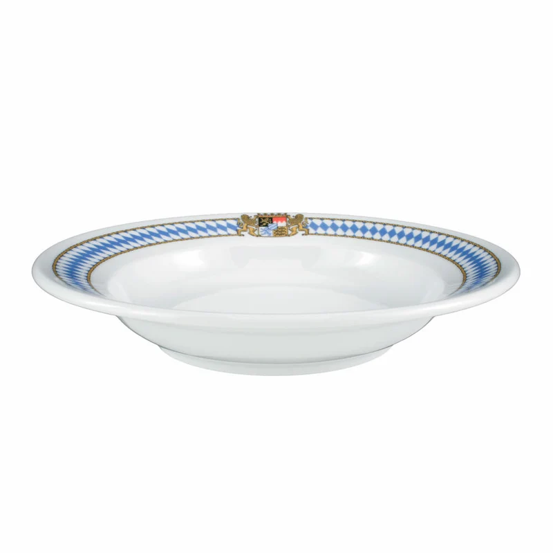 Seltmann Weiden 1/2 Dick Teller Tief, Suppenteller, Pastateller, Porzellan, Bayern Dekor, Ø 23.3 cm, 001.321790