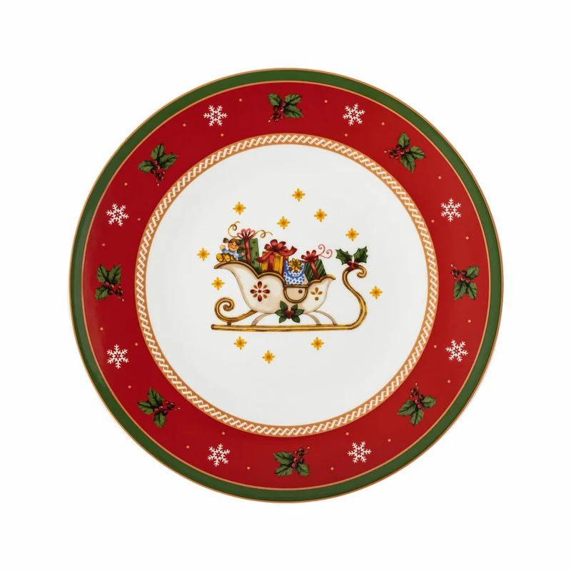 Hutschenreuther Plätzchenteller Happy Wintertime Red, Servierplatte, Porzellan, Mehrfarbig, 31 cm, 02488-727471-12785