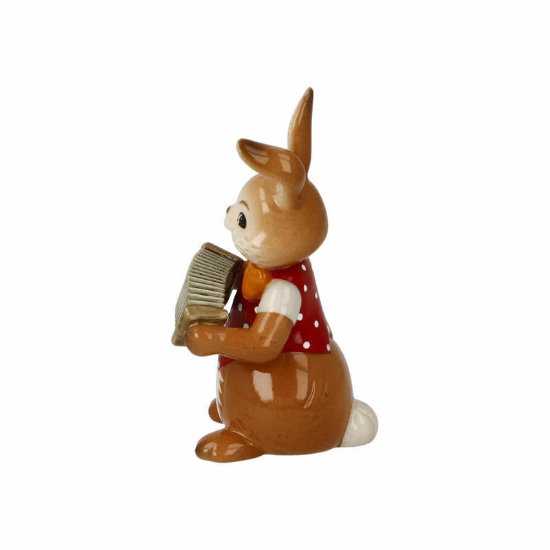Goebel Figur Hase - Frecher Musikant, Ostern, Steingut, Bunt, 8 cm, 66845781