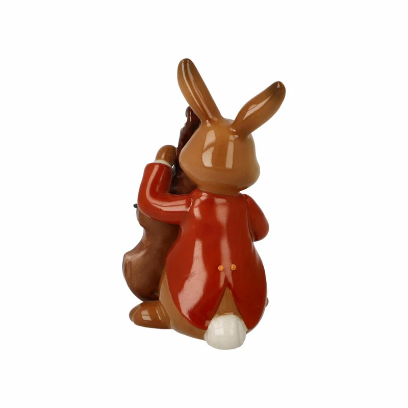 Goebel Figur Hase - Fröhlicher Bassist, Ostern, Steingut, Bunt, 8 cm, 66845801