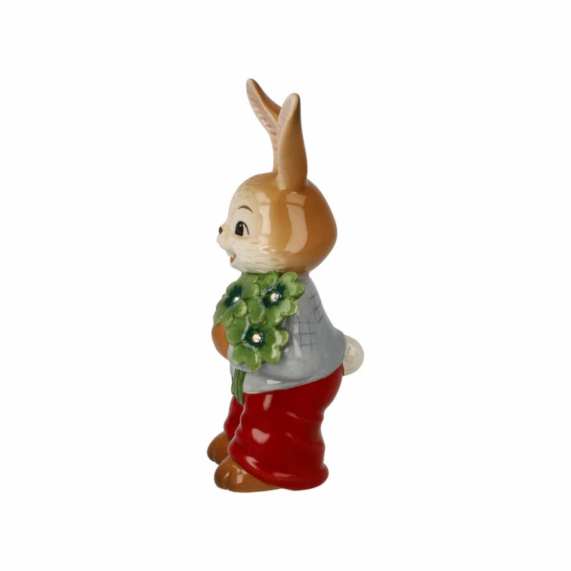 Goebel Figur Hasenjunge - Viel Glück!, Ostern, Steingut, Bunt, 12 cm, 66845881
