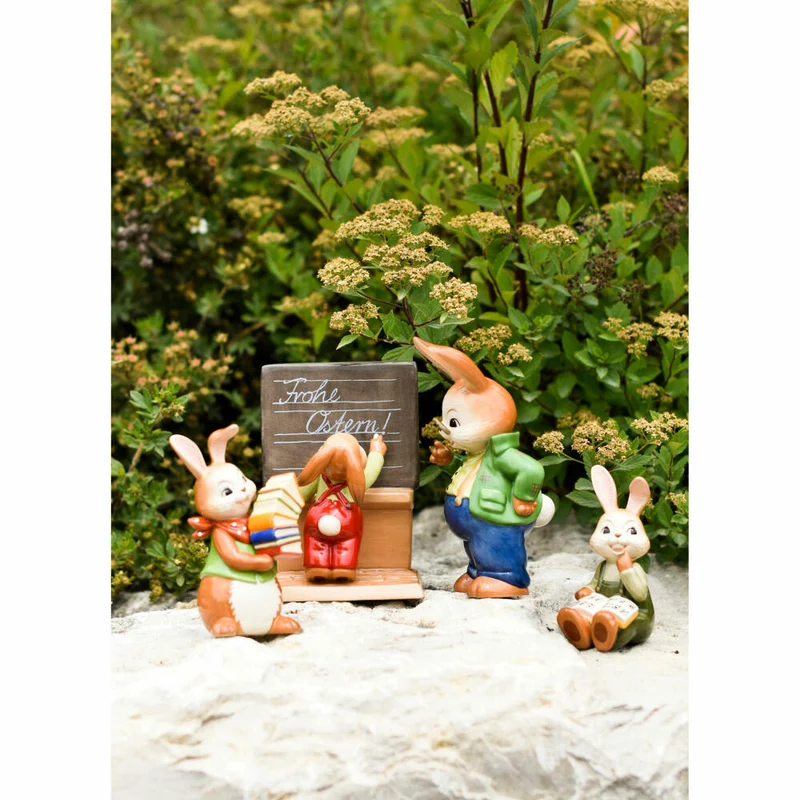 Goebel Figur Hasenschule - Früh übt sich, Ostern, Steingut, Bunt, 10 cm, 66845421