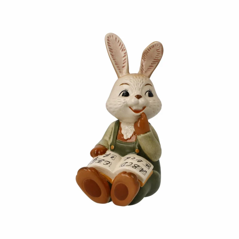 Goebel Figur Hasenschule - Früh übt sich, Ostern, Steingut, Bunt, 10 cm, 66845421