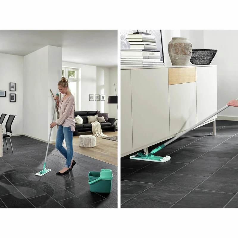 Leifheit Set Combi M + Wischbezug static plus, Bodenwischer Set, 55379