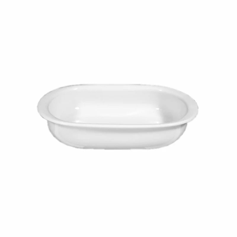 Seltmann Weiden Lukullus Auflaufform Oval, Ofenform, Backform, Porzellan, Weiß, 22 cm, 001.103257