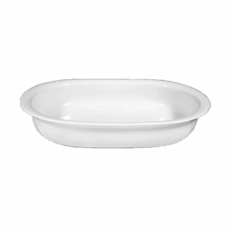 Seltmann Weiden Lukullus Auflaufform Oval, Ofenform, Backform, Porzellan, Weiß, 34 cm, 001.103494