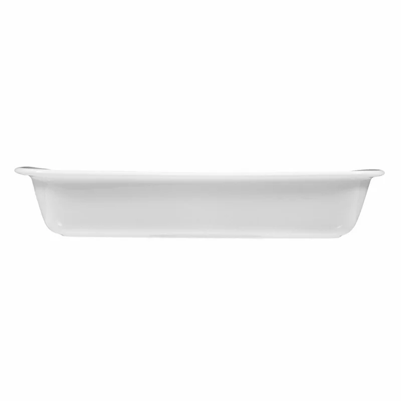Seltmann Weiden Lukullus Auflaufform Eckig, Ofenform, Backform, Porzellan, Weiß, 30 cm, 001.103733