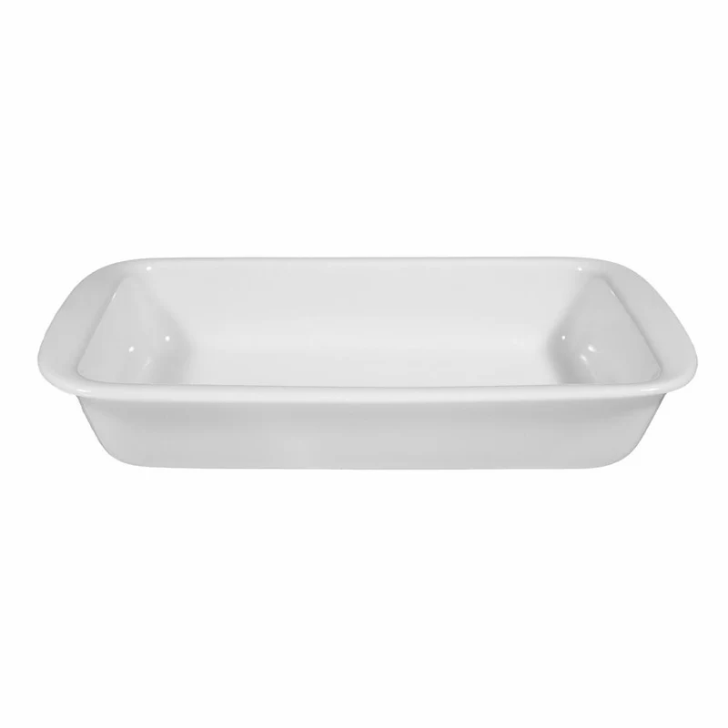 Seltmann Weiden Lukullus Auflaufform Eckig, Ofenform, Backform, Porzellan, Weiß, 30 cm, 001.103733