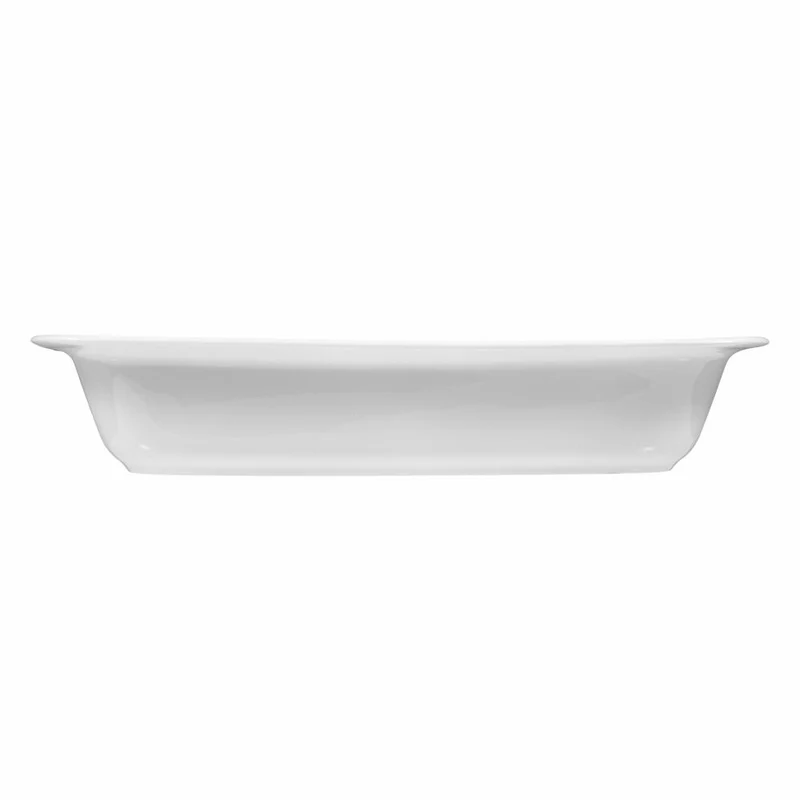 Seltmann Weiden Lukullus Auflaufform Eckig, Ofenform, Backform, Porzellan, Weiß, 35 cm, 001.103969