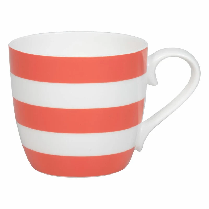 Könitz Becher Stripes - Coral, Tasse, Bone China, Rot, 425 ml, 11 2 057 2825