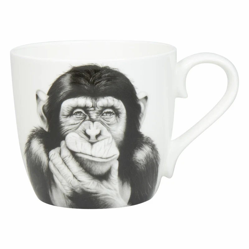 Könitz Becher Denkender Affe, Tasse, Bone China, Bunt, 425 ml, 11 2 057 2830