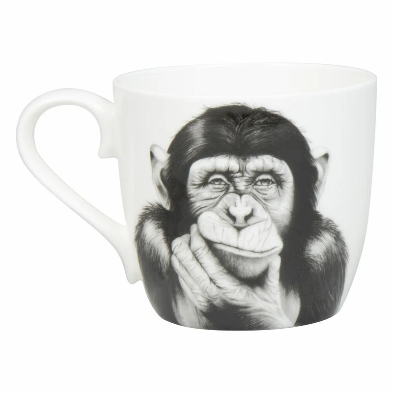 Könitz Becher Denkender Affe, Tasse, Bone China, Bunt, 425 ml, 11 2 057 2830