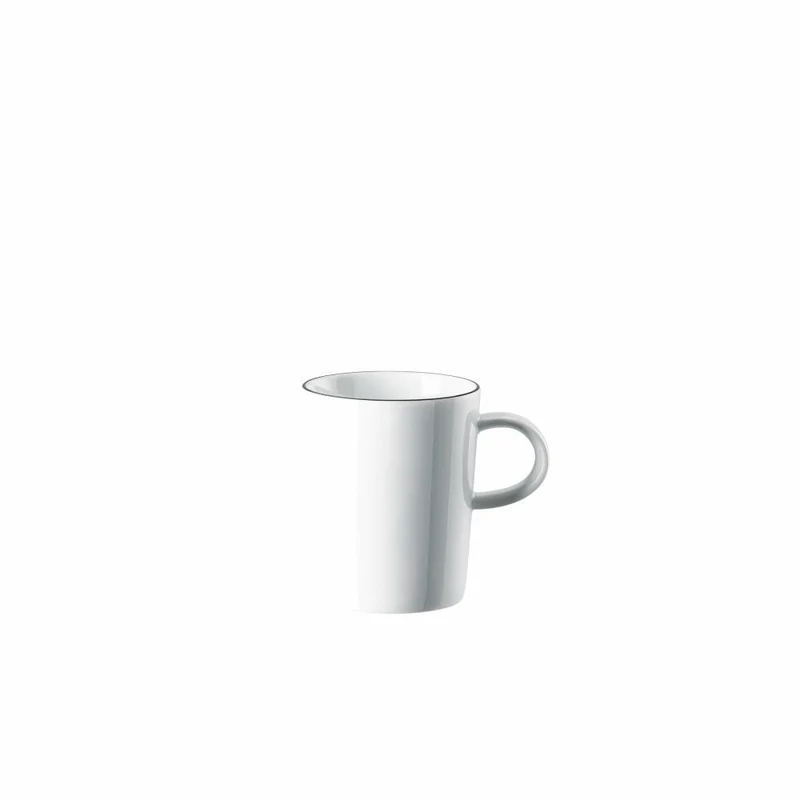 Rosenthal Becher mit Henkel Cucina-Basic Colori Black, Tasse, Porzellan, Weiß-Schwarz, 280 ml, 42100-671167-15505