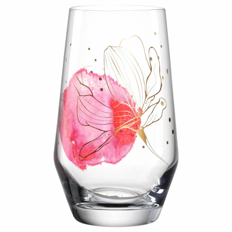 Leonardo Trinkglas Presente Blüte, Kristallglas, Mehrfarbig, 365 ml, 044482