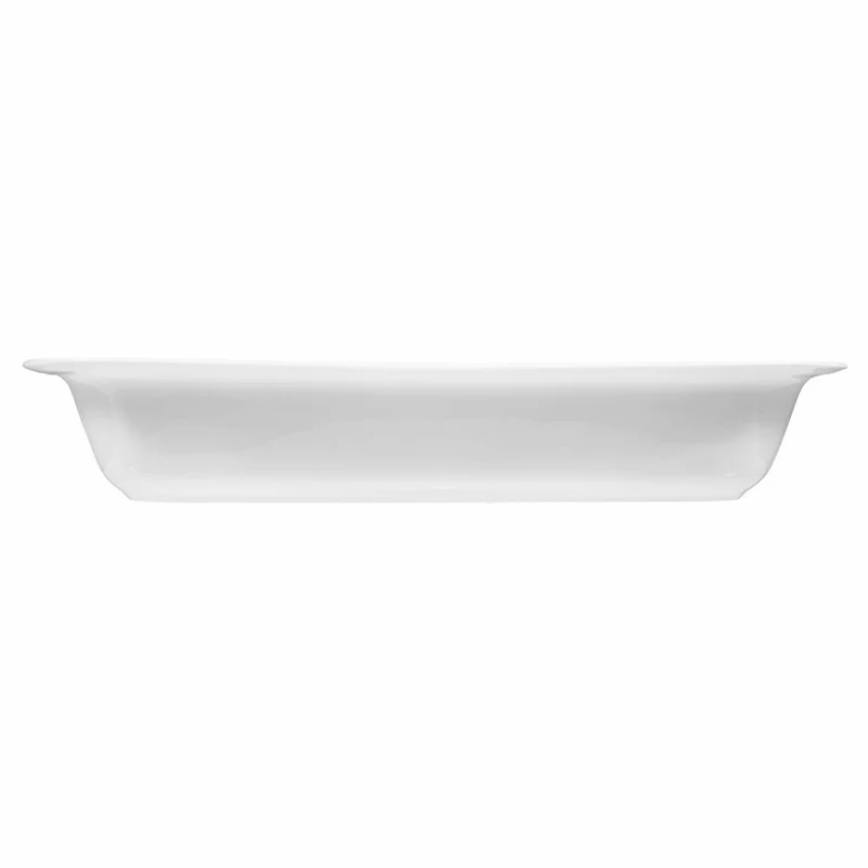 Seltmann Weiden Lukullus Auflaufform Eckig, Ofenform, Backform, Porzellan, Weiß, 38 cm, 001.104127