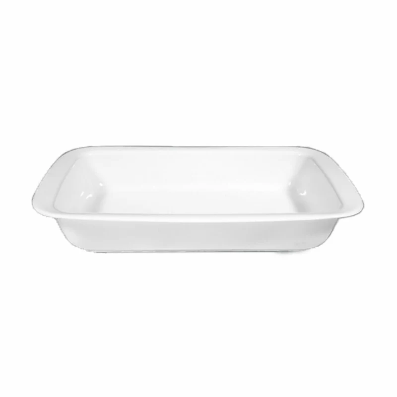 Seltmann Weiden Lukullus Auflaufform Eckig, Ofenform, Backform, Porzellan, Weiß, 38 cm, 001.104127