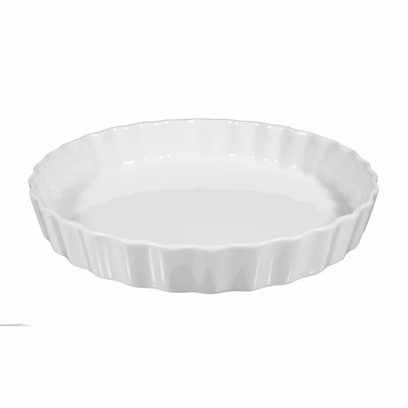 Seltmann Weiden Lukullus Auflaufform Rund, Ofenform, Backform, Porzellan, Weiß, 25 cm, 001.104285