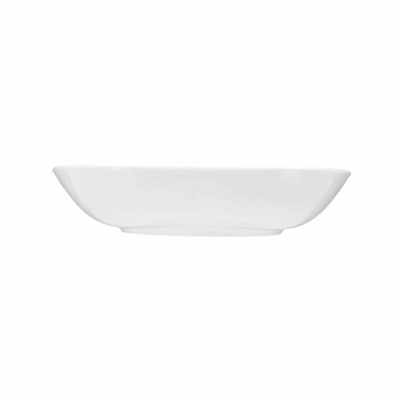 Seltmann Weiden Lido Teller Tief Eckig, Suppenteller, Speiseteller, Porzellan, Weiß, 21 cm, 001.199045