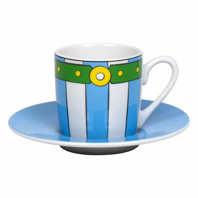 Könitz Espressotasse Asterix - Obelix Pants mit Untertasse, Becher, Porzellan, Bunt, 85 ml, 11 5 053 2053