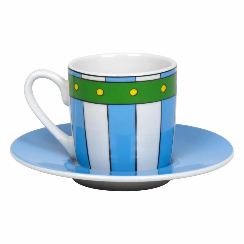 Könitz Espressotasse Asterix - Obelix Pants mit Untertasse, Becher, Porzellan, Bunt, 85 ml, 11 5 053 2053