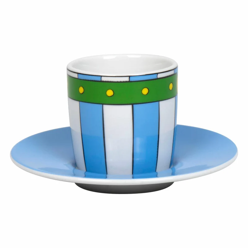 Könitz Espressotasse Asterix - Obelix Pants mit Untertasse, Becher, Porzellan, Bunt, 85 ml, 11 5 053 2053