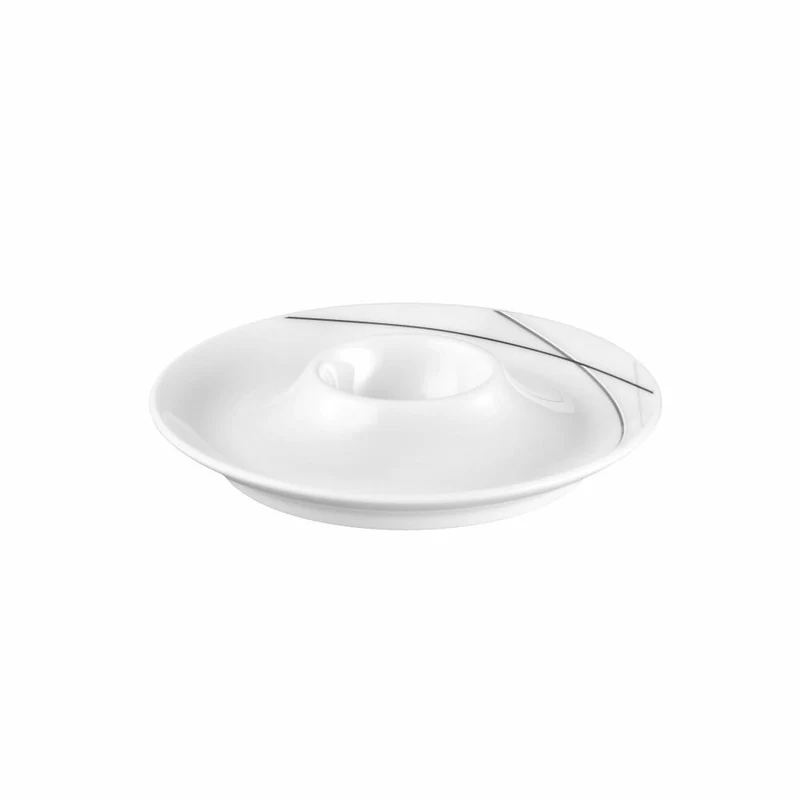 Seltmann Weiden Trio Eierbecher mit Ablage, Eierhalter, Eier Becher, Porzellan, Highline, 001.696987