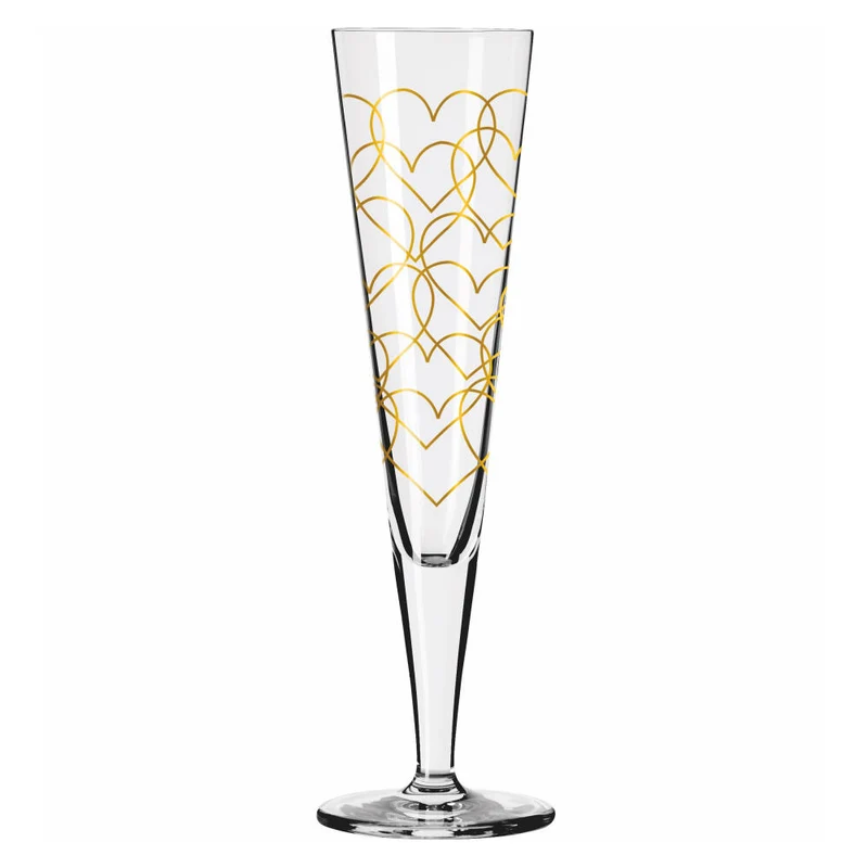 Ritzenhoff Champagnerglas 2er Set Goldnacht H23, Nathalie Jean, Rurik Mahlberg, Kristallglas, 205 ml, 6031006