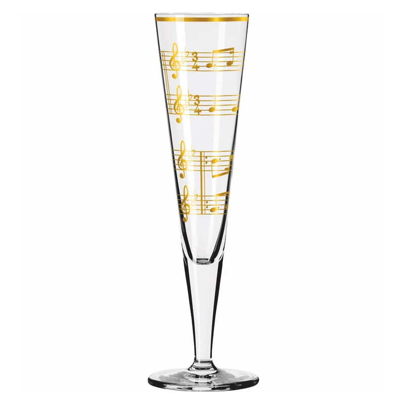 Ritzenhoff Champagnerglas 2er Set Goldnacht H23, Nathalie Jean, Rurik Mahlberg, Kristallglas, 205 ml, 6031006
