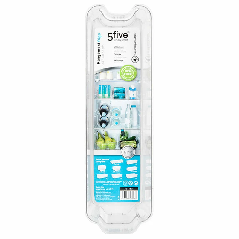 5five Simply Smart Kühlschrank-Aufbewahrungsbox Smart Fridge, PET-Kunststoff, Transparent, 4 L, 135153