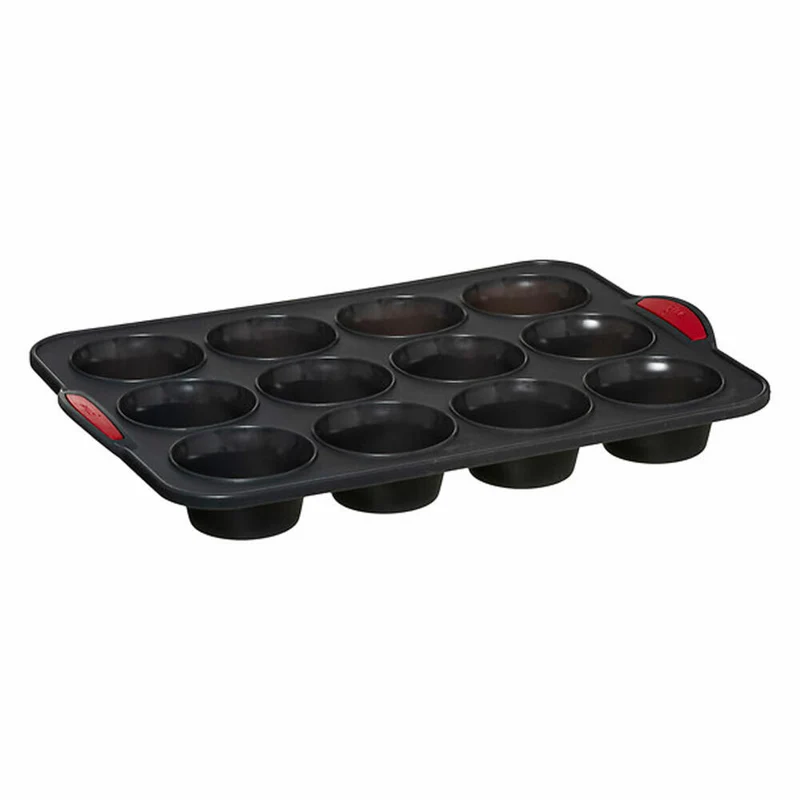 5five Simply Smart Muffin-Backform Silitop für 12 Muffins, Silikon, Eisen, Grau, 33 x 23.5 cm, 135283