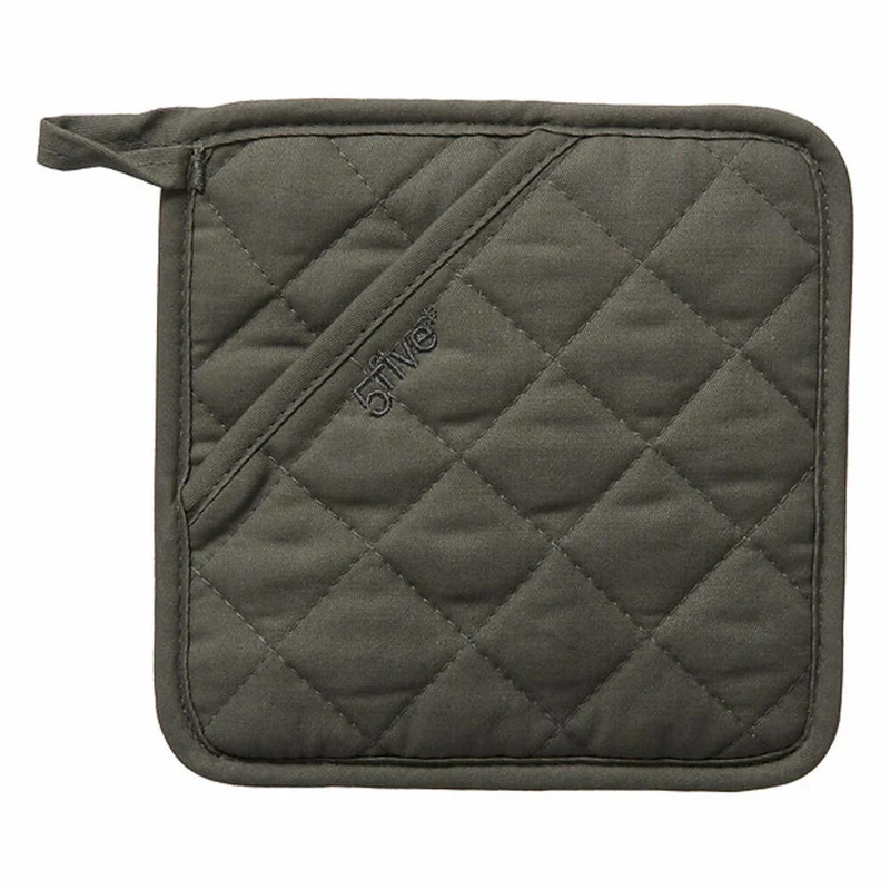 5five Simply Smart Topflappen Premium, Topfhandschuh, Silikon, Baumwolle, Grau, 151366