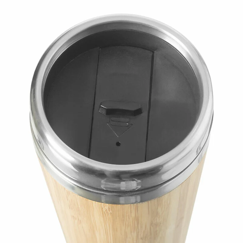 5five Simply Smart Isolierbecher Isotheme Bamboo, Stahl, Kunststoff, Bambus, Braun, 380 ml, 160716
