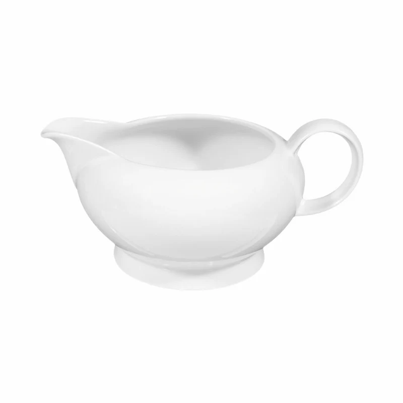 Seltmann Weiden Lido Sauciere, Saucenkanne, Soßenkanne, Porzellan, Weiß, 500 ml, 001.199960