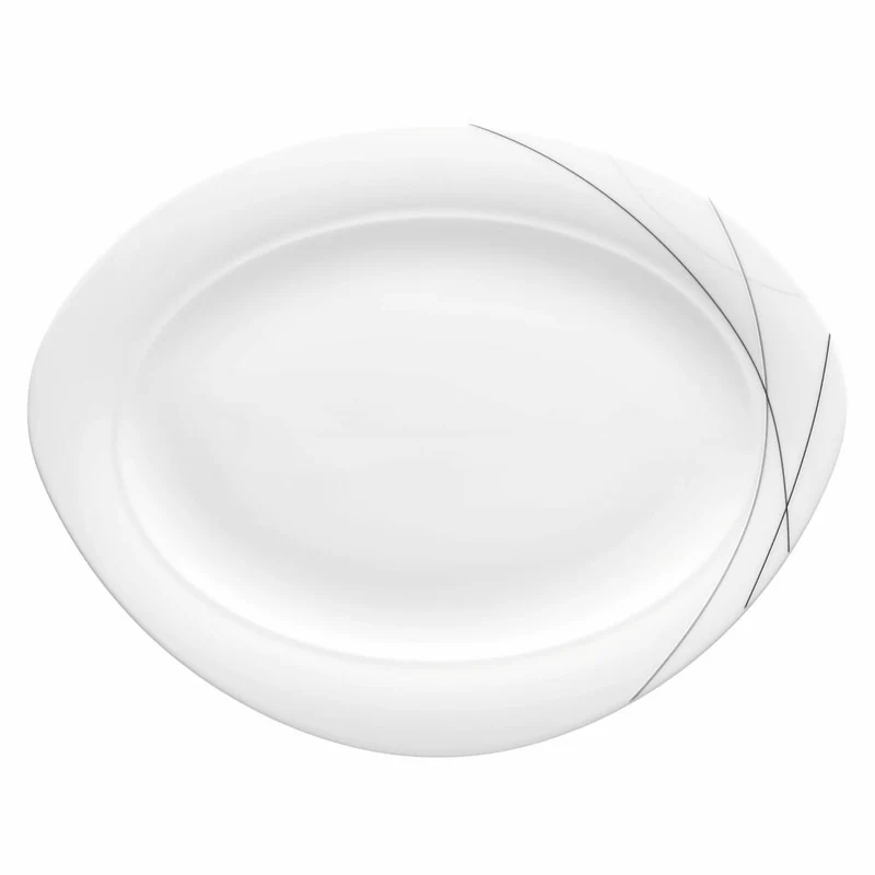 Seltmann Weiden Trio Platte Oval, Servierplatte, Servierteller, Porzellan, Highline, 34.9 x 27.3 cm, 001.696990