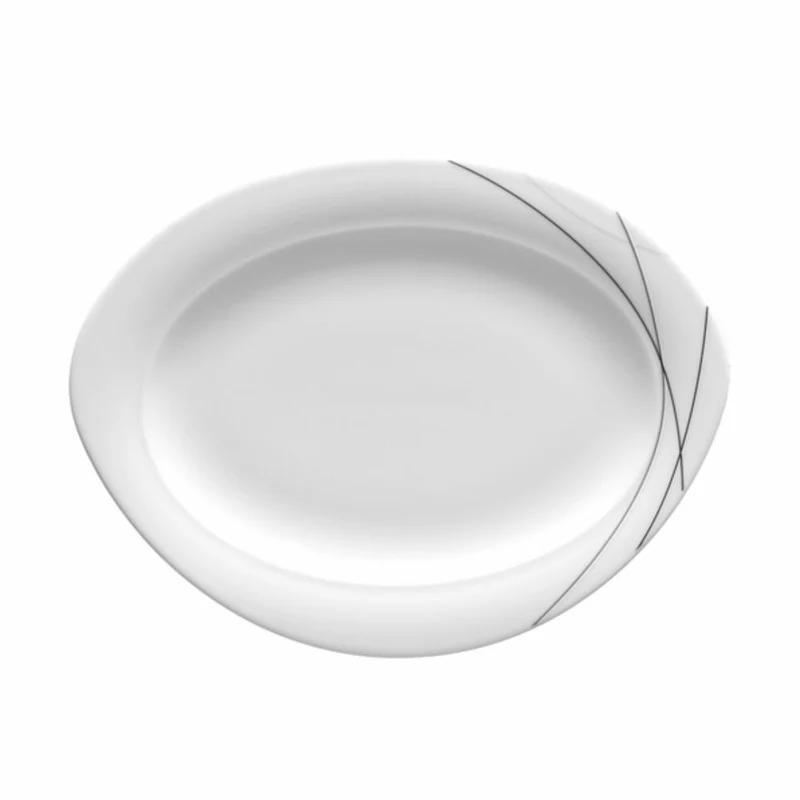 Seltmann Weiden Trio Beilagenplatte, Servierplatte, Servierteller, Porzellan, Highline, 24.8 x 19 cm, 001.696991