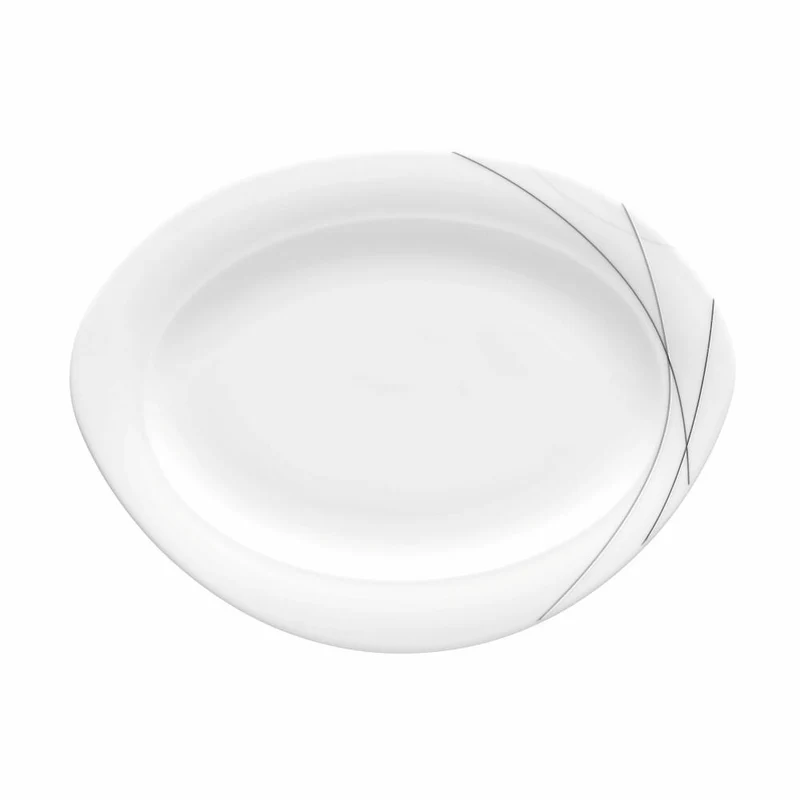 Seltmann Weiden Trio Beilagenplatte, Servierplatte, Servierteller, Porzellan, Highline, 24.8 x 19 cm, 001.696991