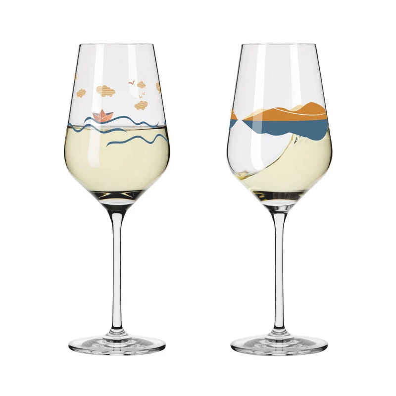 Ritzenhoff Weißweinglas 2er Set Herzkristall H23, Aurélie Girod, Applefield, Kristallglas, 380 ml, 6171001