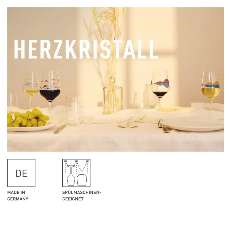 Ritzenhoff Weißweinglas 2er Set Herzkristall H23, Aurélie Girod, Applefield, Kristallglas, 380 ml, 6171001