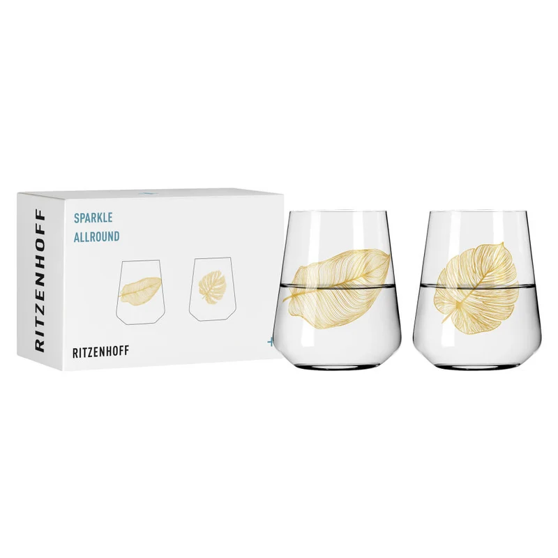 Ritzenhoff Universalglas 2er Set Sparkle 003, 004, Ritzenhoff Design Team, Kristallglas, 510 ml, 3981002