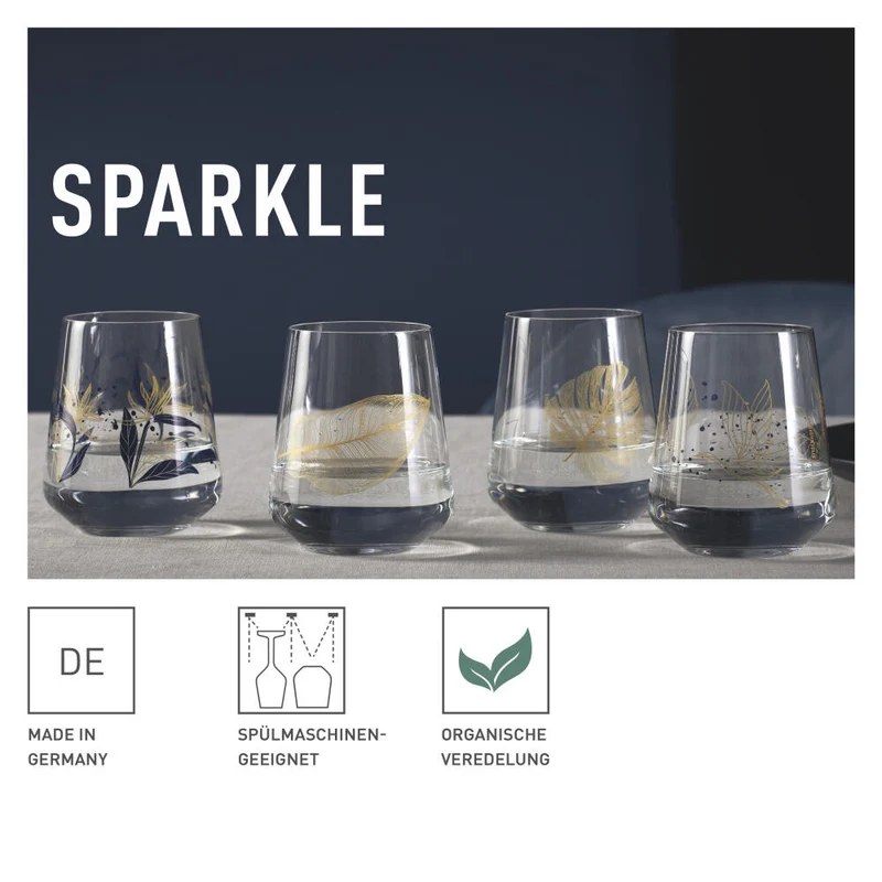 Ritzenhoff Universalglas 2er Set Sparkle 003, 004, Ritzenhoff Design Team, Kristallglas, 510 ml, 3981002