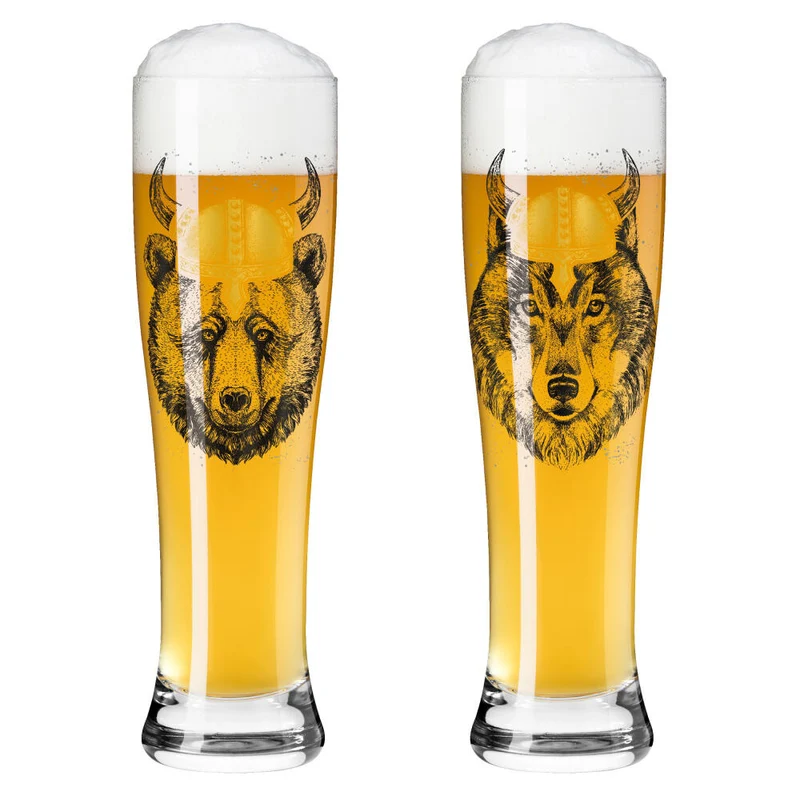 Ritzenhoff Weizenbierglas 2er Set Brauchzeit 015, 016, Ritzenhoff Design Team, Glas, 646 ml, 3481008