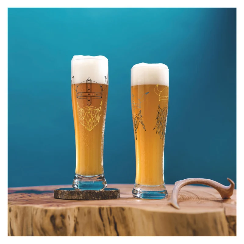 Ritzenhoff Weizenbierglas 2er Set Brauchzeit 017, 018, Ana Vasconcelos, Glas, 646 ml, 3481009
