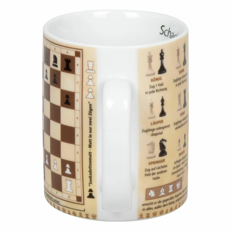 Könitz Becher Wissensbecher Schach, Tasse, Porzellan, Bunt, 460 ml, 11 1 330 2790