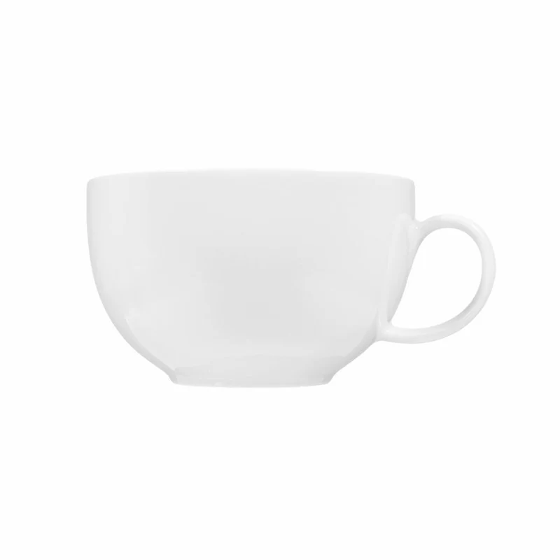 Seltmann Weiden Lido Frühstückstasse, Kaffeetasse, Teetasse, Tasse, Porzellan, Weiß, 350 ml, 001.203721
