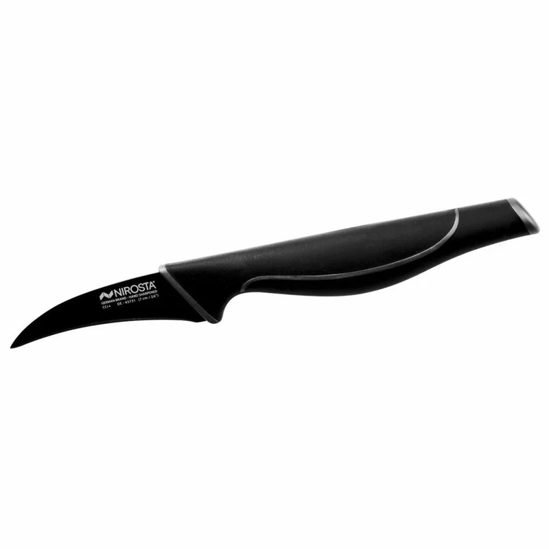 Nirosta Schälmesser Wave, Küchenmesser, Edelstahl, Kunststoff, Schwarz, 20 cm, 43731